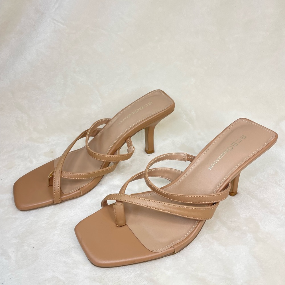 BCBGENERATION Women's Mosina Strappy‎ Sandal TAN LEATHER 7.5M (G 773) - Picture 5 of 11